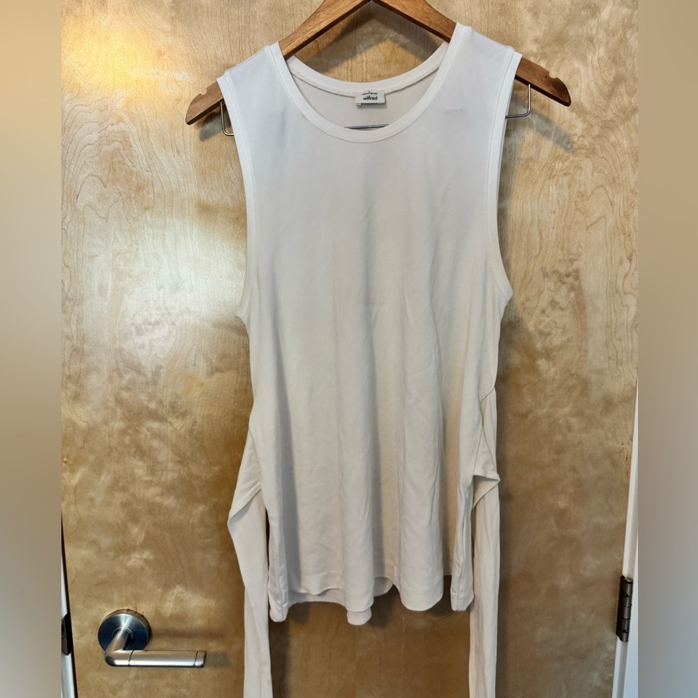 Wilfred White Tank Top with wrap ties for different looks
